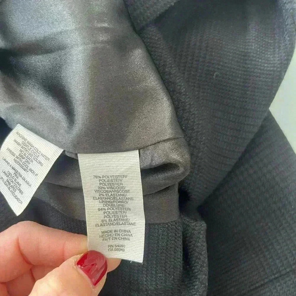 RACHEL ROY navy tweed mid length tailored blazer gold button detail 0/XS preppy - Picture 10 of 11